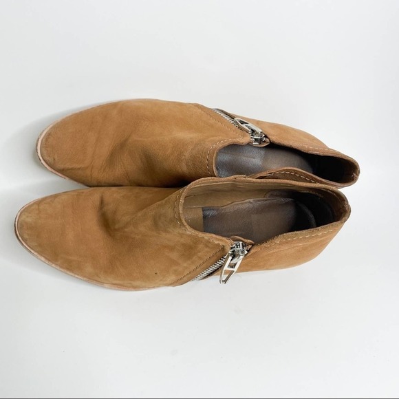 Dolce Vita Brown Leather Ankle Booties Side Zip Size 8 - Picture 6 of 8